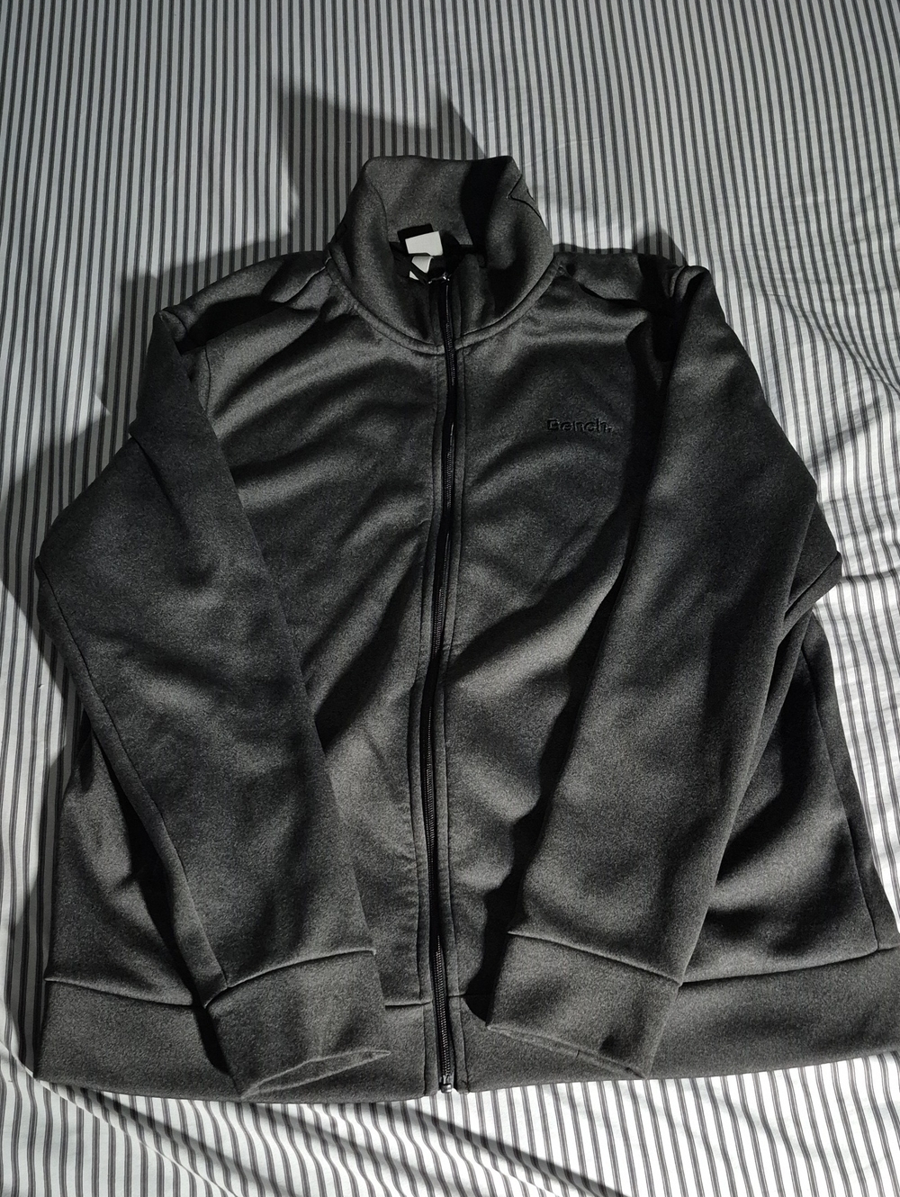 Bench Men's Full-Zip Dark Gray Fleece Jacket